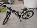EG7山地自行车成人学生变速越野单车双减震赛车26寸青少年男女 辐条【升级减震 超强承重】黑白 26寸21速【适合：160-180CM】 实拍图