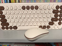 B.O.W航世MK397DL无线蓝牙双模可充电键盘鼠标套装84键静音轻薄ipad平板手机办公笔记本台式通用 奶咖色 实拍图