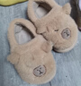 卡皮巴拉冬季儿童包跟棉鞋保暖居家毛毛EVA底防滑中小童宝宝棉拖 升级版环保材质浅咖色 12 30/31鞋内长18.5适合脚长17.5 实拍图