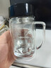 富光双层玻璃杯商务泡茶杯子 大容量男女耐热办公水杯带把黑色320ml 实拍图