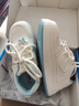 回力女鞋板鞋女厚底多巴胺甜美加绒小白棉鞋5018Z 米/蓝 39 实拍图