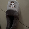 BAIHOU白猴保暖棉鞋情侣冬季家居室内包跟毛绒棉拖男 M-191灰色46-47 实拍图