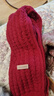 百搭韩版针织毛线红色围巾女2024圣诞冬季高级感新年礼物情侣围脖 针织围巾-酒红色-1个装-保暖 1 实拍图