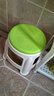 华恺之星 加厚塑料凳子休闲餐凳 家用浴室矮凳板凳换鞋凳 小圆凳  绿色 实拍图