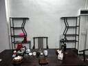 棉美博古架实木新中式茶叶展示柜茶室茶柜现代简约多宝阁摆件置物架子 70带门带抽左款胡桃色 无规格 实拍图