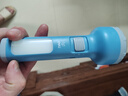 得力LED双照明强光手电筒 USB充电轻巧便携 双灯多场景 户外钓鱼 大号蓝色 实拍图