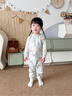 欢喜小熊宝宝纯棉秋衣秋裤两件装抗菌婴儿春秋季高腰护肚内衣套装 实拍图