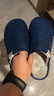 回力日系柔软情侣棉拖秋冬家居室内保暖棉鞋男款HL0006蓝色40-41码 实拍图