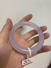 墨石斋 玉手镯天然少女款玛瑙玉髓手镯紫罗兰色A货冰种细条原色冰真品圆条白色细款送女生女友老婆 内径58-59【适合105-120斤】 实拍图