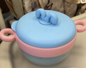 COOKSS婴儿辅食碗恒温注水保温碗316不锈钢宝宝婴幼儿吃饭儿童餐具浅蓝 实拍图