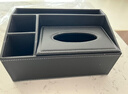 京寻多功能皮质纸巾盒抽纸盒办公客厅茶几遥控收纳盒储物盒梯四格 实拍图