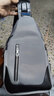 袋鼠斜挎包男士胸包单肩背包商务通勤包可放7.9吋ipad防泼水休闲包 灰色【可放7.9英寸ipad+充电口】 实拍图
