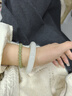 净心石和田玉手镯青白玉女款平安镯内径约57-58mm 实拍图