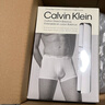 Calvin Klein内衣【吴晗同款】男士三条装ck低腰棉质微弹防夹臀平角内裤男 NP2765OJTL-椰青灰/状元红/太空黑  3条 M 实拍图