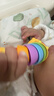 马博士婴儿牙胶硅胶牙咬胶0-1岁宝宝摇铃玩具安抚百变扭扭毛毛虫黄色 实拍图