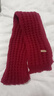百搭韩版针织毛线红色围巾女2024圣诞冬季高级感新年礼物情侣围脖 针织围巾-酒红色-1个装-保暖 1 实拍图