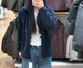 优衣库男装女装摇粒绒拉链茄克/长袖外套廓系夹克479792 69 藏青色 S 实拍图