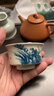 何白龙窑 功夫茶杯陶瓷主人杯茶具杯子 柴烧釉下手绘 