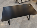 甄严选电脑桌台式电竞桌椅套装组合桌子办公家用桌学习桌书房书桌写字桌 【黑架+黑碳纤纹面】单桌120*60 实拍图