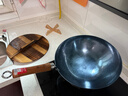 臻三环章丘铁锅炒锅手工锻打铁锅无涂层不易粘锅炒菜锅厨房好物一环轻音 加深款古法烤蓝 32cm 实拍图