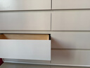 SAMEDREAM轻奢高级实木斗柜卧室床尾置物柜奶油收纳柜客厅靠墙抽屉烤漆柜子 「顶配扩容王」8斗【140cm】奶油白 实拍图