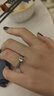 巴克乐乐镶钻六爪戒指女满钻锆石开口婚戒直播一克拉仿真莫桑石 白金色 开口可调节(上下叠口) 实拍图