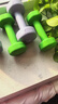 PROIRON普力艾 浸塑哑铃女士家用哑铃儿童哑铃健身哑铃套装 果绿色2kg*2 实拍图