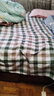 水洗棉床单单件学生宿舍非纯棉全棉单人加厚被单双人床单三件套 红棕绿格 200x220cm【适合1.5m床】【床单】 实拍图