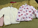 优衣库婴幼儿宝宝长绒摇粒绒拉链茄克长袖印花外套478435 11 粉红色 100 实拍图