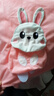 宝宝软壳衣罩衣儿童防水防脏吃饭围兜围裙婴儿秋冬男女孩反穿衣 立体大兜兔-粉色 100(建议1-2岁) 实拍图