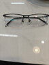 普莱斯纯钛近视眼镜半框架商务眼睛防蓝光防辐射可配有度数变色片990070 黑色（单镜框） 实拍图