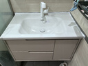 波彼（BOBI）台盆陶瓷一体盆洗手盆单盆阳台浴室柜卫生间半嵌入洗脸面盆池定制 【81*51CM】盆+弹跳下水+防臭管 实拍图