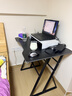初学者  电脑桌台式家用电竞桌椅套装办公桌简约书桌游戏桌书房写字桌子 子夜黑80*60-电竞纹路 实拍图