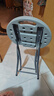 星恺（XINGKAI）塑料折叠凳子加厚家用餐凳便携客厅宿舍高圆凳小椅子 HK5202灰 实拍图