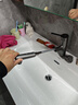 九牧（JOMOO）卫生间全方位漱口冷热双控洁面抽拉式台盆面盆水龙头枪灰32344 实拍图