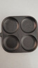 【大牌同款】章丘四孔铸铁煎蛋锅无涂层不易粘多功能早餐煎蛋锅 黑色17cm 铸铁四孔煎锅 实拍图