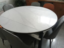 晨巢 岩板餐桌 实木餐桌椅组合现代简约可伸缩折叠吃饭桌子餐厅家具 黑白框架亮光雪山白-111皮椅 1.35米一桌六椅-12MM岩板厚度 实拍图