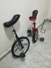 永彩独轮车儿童独轮车自行车成人独轮平衡车单轮车杂技车 黑色18寸+打气筒+停车架+适合1.4-1.65米 实拍图