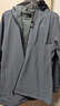 特步防泼水外套秋冬新款男夹克上衣跑步服户外骑行服双层风衣运动服 0109加绒-尘灰色-经典简约 XL 实拍图