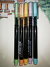 得力（deli）直液笔速干笔 0.5mm全针管中性笔 彩透高颜值学生刷题笔水笔走珠笔 黑色5支/盒 SF353 实拍图