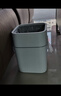 宅丽仕垃圾桶无盖式13L方形白色家用客厅卧室卫生间缝隙压圈垃圾 实拍图