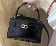 CHARLES&KEITH鳄鱼纹凯莉包手提斜挎婚包包女包生日情人节礼物CK2-50270880-1 Black黑色 S 实拍图