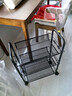 溢彩年华厨房置物架落地储物架移动收纳小推车蔬菜架子多层零食架1056-BK 实拍图
