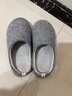 内泊（NEIBO）【超舒服】乳胶棉拖鞋男冬季女室内家居大码防滑防臭保暖羊毛灰42 实拍图