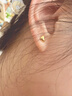 周六福足金999爱心黄金耳钉女耳饰生日礼物计价AA096006 约0.85g 一对 实拍图