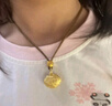 周生生情人节黄金吊坠 足金长命锁宝宝礼物 不含项链09300P 计价 3.4克 实拍图