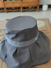 蕉下（beneunder）遮阳帽子冬季防晒帽女大帽檐渔夫帽子男登山帽太阳帽防风防晒 灰 实拍图