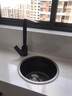 摩恩阳光系列圆形水槽吧台小水槽迷你洗碗槽304不锈钢纳米洗菜盆洗碗池 黑色-方形龙头 360x360mm 实拍图