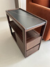 源氏木语实木沙发边柜岩板侧边几北欧小户型客厅角几黑胡桃木可移动窄边桌 实拍图