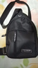 运动跑步包男休闲斜挎包手机包防泼水健身包女单肩包 黑色 实拍图